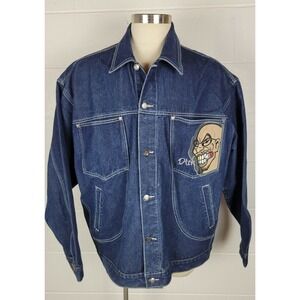 Mens Dtek Jean Denim Jacket Hip Hop Rolling‎ Dice Cotton 3XL